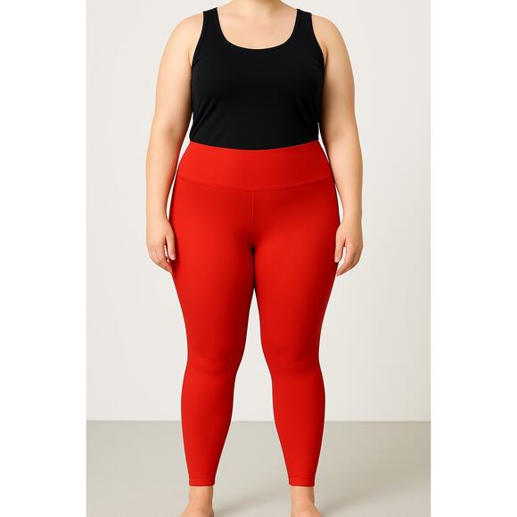 Athleta Pants - Athleta Women's High-Rise Crop Leggings w/ Mesh Panels - Size M Watermelon